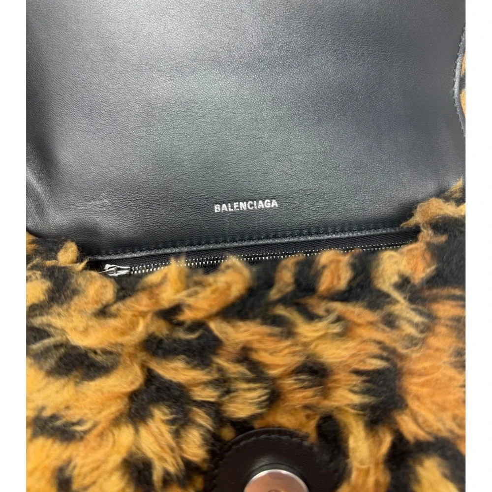 Balenciaga Hourglass Leopard Print Small Handbag